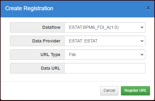 Data Registrations Page