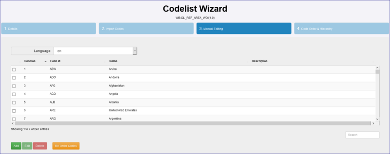 Codelists - Step 3